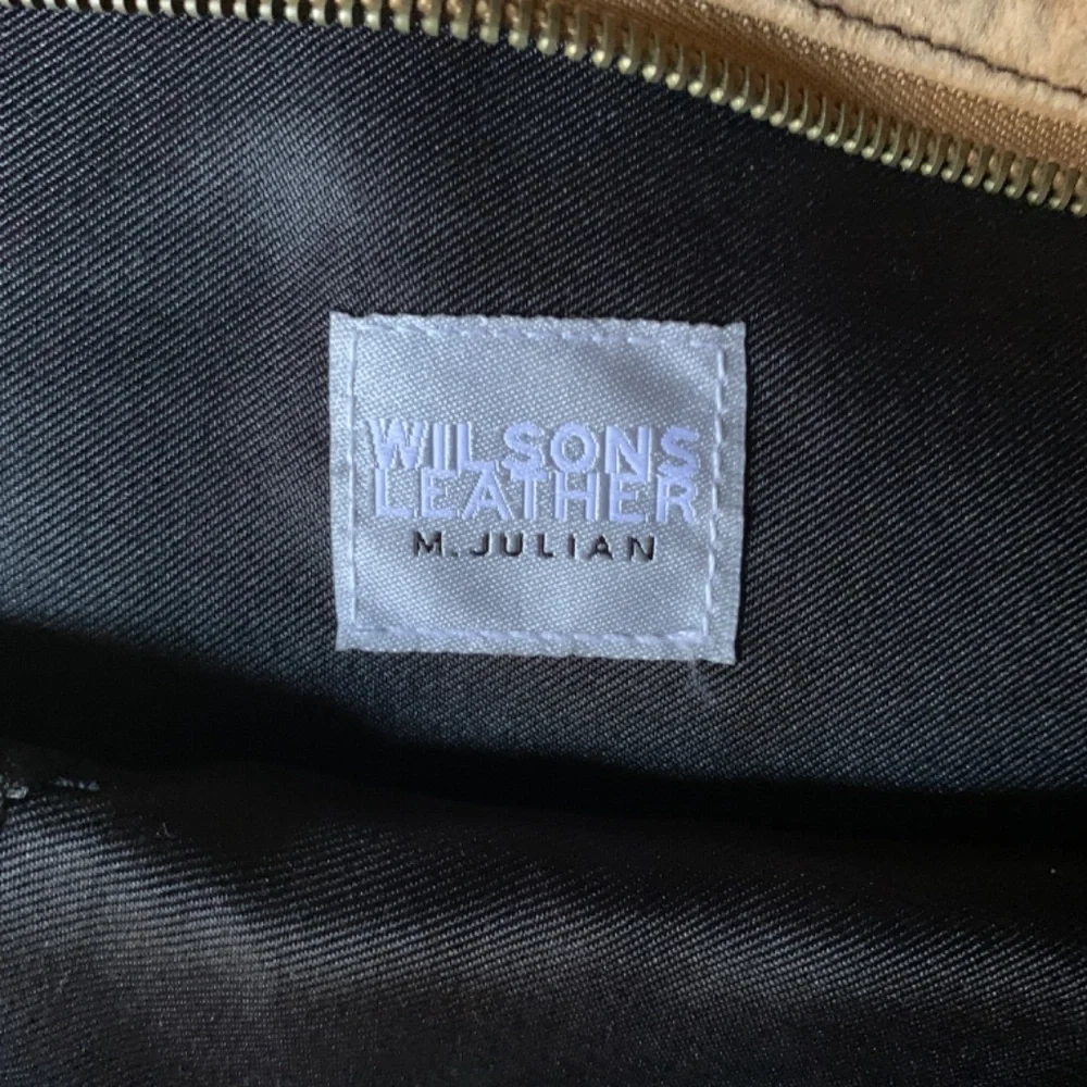 Wilsons Leather M. Julian Brown Suede Messenger Bag Laptop Briefcase Bookbag